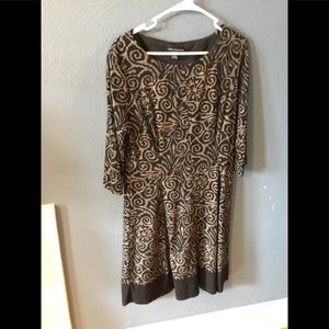 Black and bronze dress